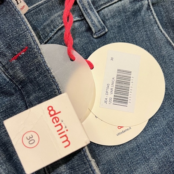 NWT Anthro Ottod'Ame 30x35” Denim Var-Unica Wide Leg Bootcut hi-rise Blue Jeans - Picture 10 of 12